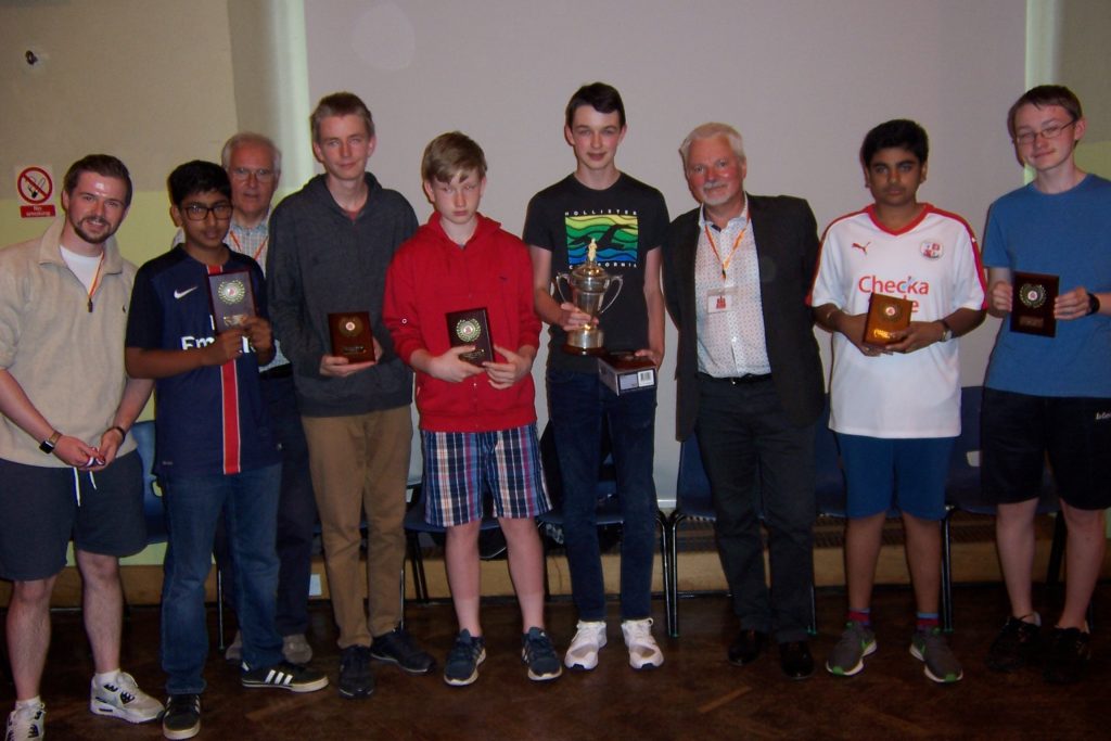 The Champions - RGS Guildford players and staff with Mike Truran